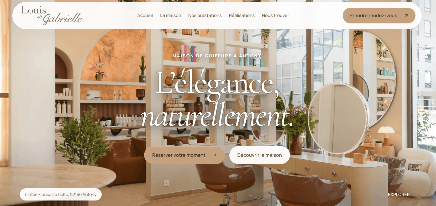 Louis & Gabrielle - site — aperçu du projet